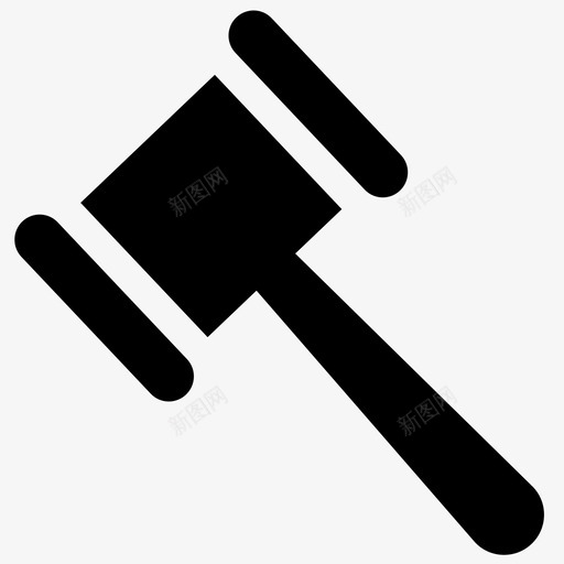 已选中拍卖锤svg_新图网 https://ixintu.com 已选中拍卖锤