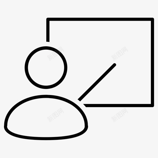 班主任导师教学图标svg_新图网 https://ixintu.com 导师 教学 杂线图标集 班主任