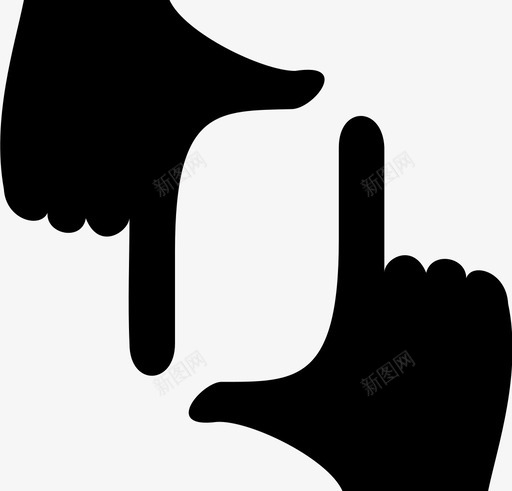 手框架图标svg_新图网 https://ixintu.com 手 框架