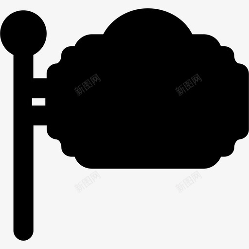 装饰性招牌地图和旗帜信号图标svg_新图网 https://ixintu.com 信号 地图和旗帜 装饰性招牌