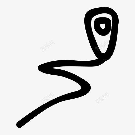 手绘位置gps线路图标svg_新图网 https://ixintu.com gps 地图 地图和导航 手绘位置 线路 路线 轨道
