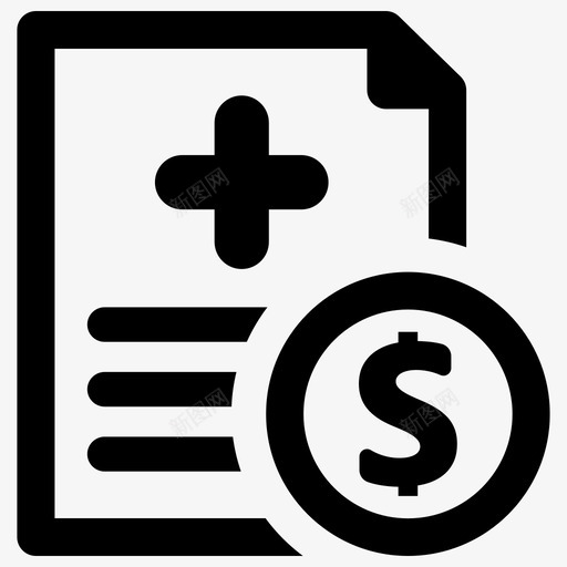 医疗账单健康保险医疗档案图标svg_新图网 https://ixintu.com 健康保险 医疗服务 医疗档案 医疗账单