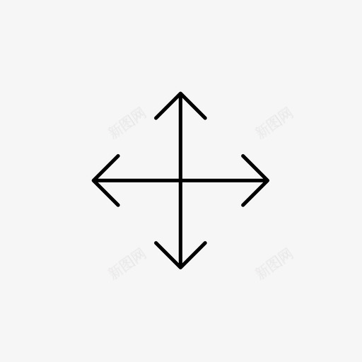 移动箭头所有方向指针图标svg_新图网 https://ixintu.com 所有方向 指针 瘦图标ui 移动箭头