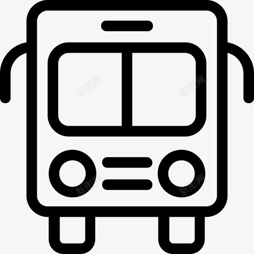 校车汽车巴士交通工具图标svg_新图网 https://ixintu.com 交通工具 学校和教育平滑线图标 校车 汽车巴士 车辆