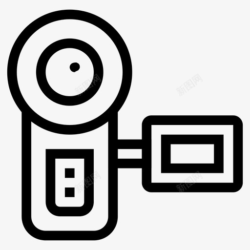 摄像机胶卷胶片图标svg_新图网 https://ixintu.com 录像机 技术 摄像机 网络通信线路图标 胶卷 胶片
