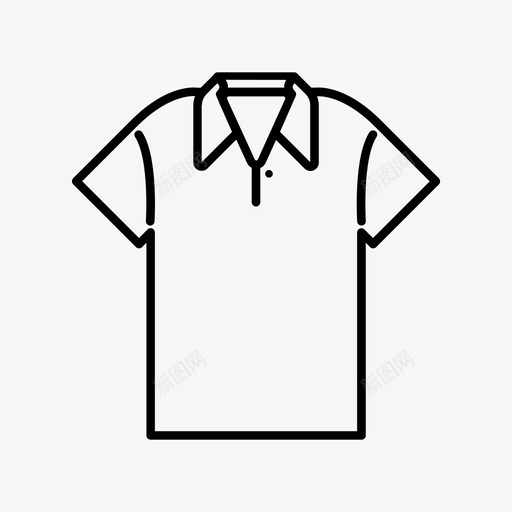 马球衫服装时尚图标svg_新图网 https://ixintu.com 时尚 服装 男装线性图标集 马球衫