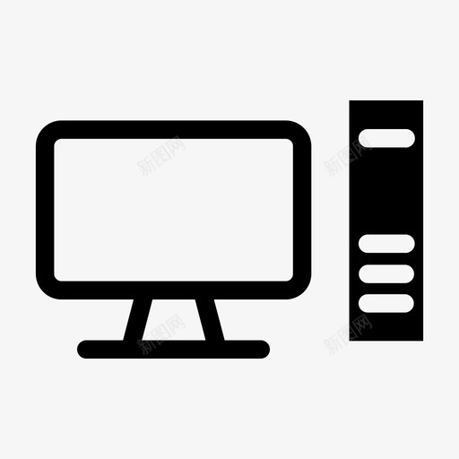台式电脑显示器图标svg_新图网 https://ixintu.com 台式电脑 显示器