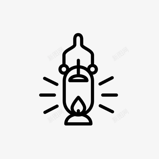 灯笼圣诞节火焰图标svg_新图网 https://ixintu.com 圣诞套装2 圣诞节 火焰 灯光 灯笼