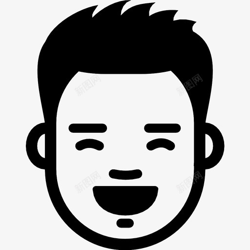 男人笑脸男人图标svg_新图网 https://ixintu.com 微笑 男人 男人笑 脸 面部表情和情绪
