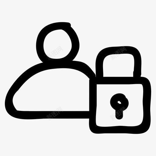 手动锁保险箱图标svg_新图网 https://ixintu.com 保险箱 安全 安全手绘 手动 用户 锁