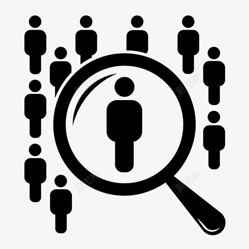 人物搜索放大镜个人数据图标svg_新图网 https://ixintu.com 个人数据 人物搜索 人物模式 放大镜 社交 隐私