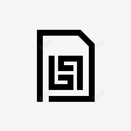 sim卡芯片手机图标svg_新图网 https://ixintu.com sim卡 存储器 手机 芯片 边缘用户界面