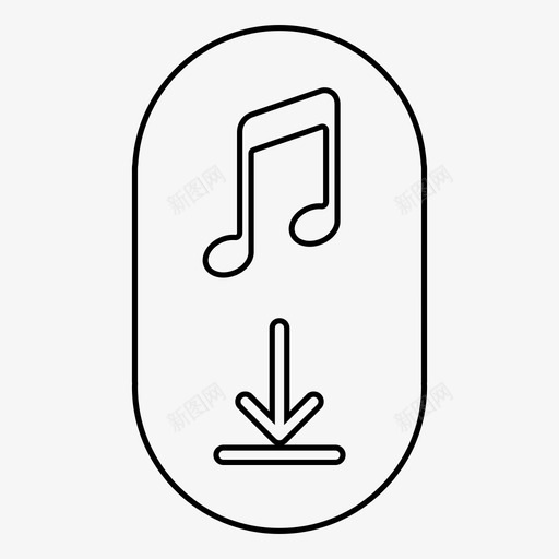 离线保存音乐在线图标svg_新图网 https://ixintu.com it 下载 在线 流媒体 离线保存音乐