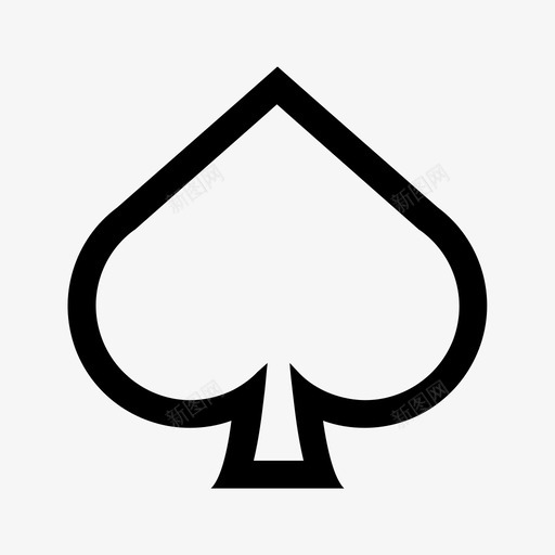 黑桃牌赌博图标svg_新图网 https://ixintu.com 游戏 牌 赌博 运气 黑桃