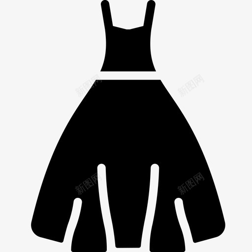 舞会礼服服装礼服图标svg_新图网 https://ixintu.com 女式 女式服装 婚礼 服装 礼服 舞会礼服