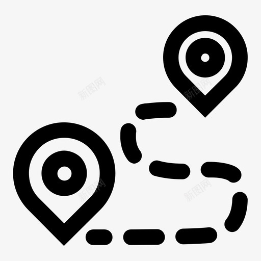 路线终点gps图标svg_新图网 https://ixintu.com gps 地图位置 地图点 线性正方形v2 终点 路线