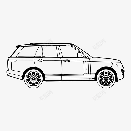 suv汽车英式轿车图标svg_新图网 https://ixintu.com suv 汽车 英式轿车 豪华型 路虎揽胜 车辆