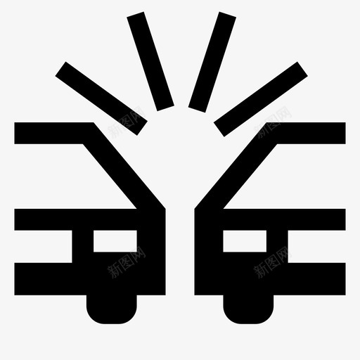 撞车大车骑车图标svg_新图网 https://ixintu.com 大车 开车 撞车 骑车