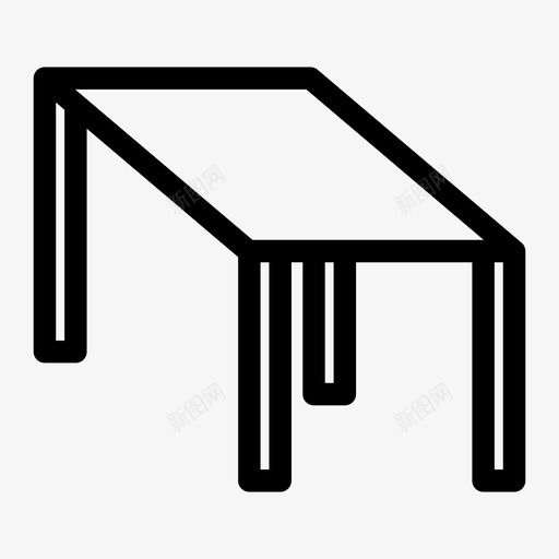 桌子长凳咖啡桌图标svg_新图网 https://ixintu.com 书桌 咖啡桌 家具 桌子 长凳