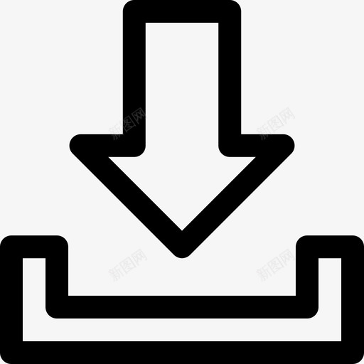 向下箭头箭头指示图标svg_新图网 https://ixintu.com 下载 下载箭头 向下箭头 收件箱 箭头指示 项目管理行32