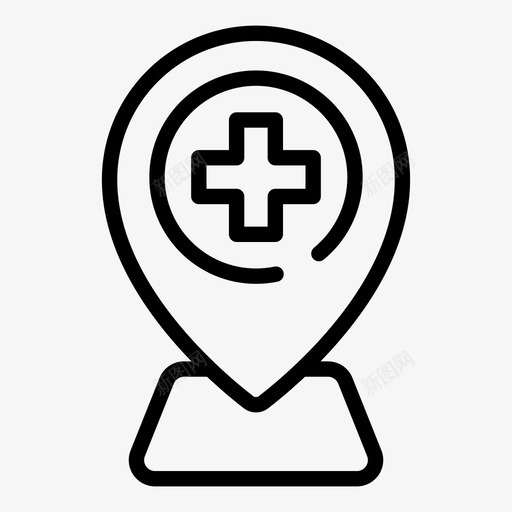 医院位置健康医疗位置图标svg_新图网 https://ixintu.com pin地图 健康 医疗位置 医疗保健 医院位置