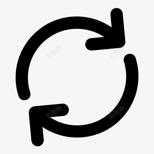 刷新箭头刷新重新同步图标svg_新图网 https://ixintu.com 刷新 箭头刷新 线性方形填充 重新同步