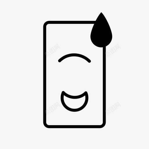 异族表情尴尬微笑图标svg_新图网 https://ixintu.com 尴尬 异族表情 微笑 汗水