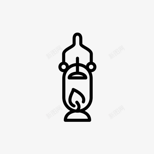 灯笼圣诞节火焰图标svg_新图网 https://ixintu.com 圣诞套装2 圣诞节 火焰 灯光 灯笼