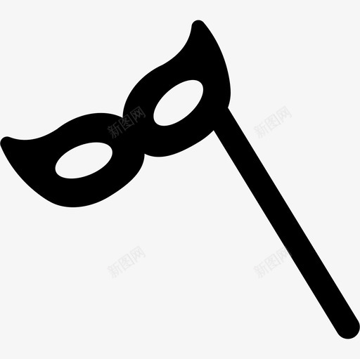 带棒面具时尚嘉年华图标svg_新图网 https://ixintu.com 嘉年华 带棒面具 时尚