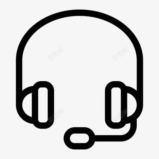 客户支持音频耳机图标svg_新图网 https://ixintu.com 客户支持 电话 耳机 音频