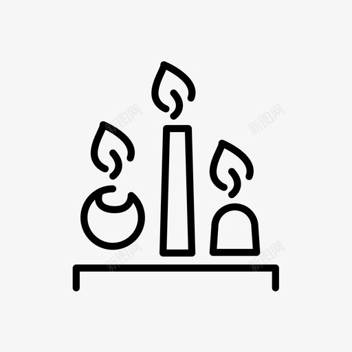 蜡烛烛台圣诞蜡烛图标svg_新图网 https://ixintu.com 圣诞套装2 圣诞蜡烛 灯 烛台 蜡烛