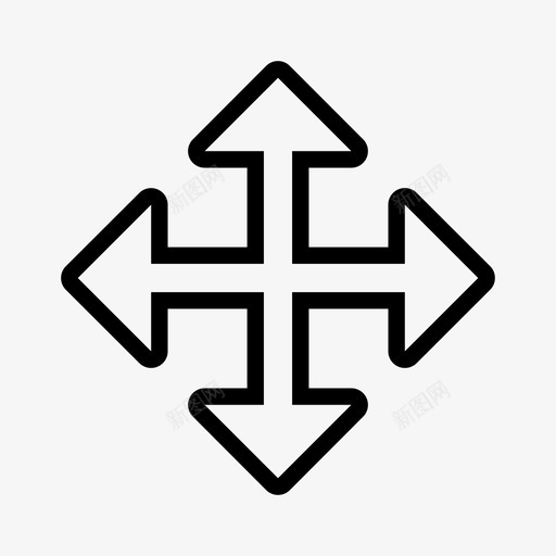光标移动方向水平图标svg_新图网 https://ixintu.com 光标移动 垂直 方向 水平