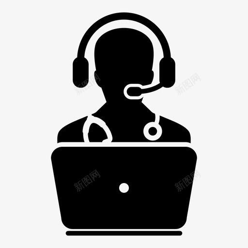 医生咨询帮助热线图标svg_新图网 https://ixintu.com 医生 医生向量图标 医疗 医院 听诊器 咨询 在线 帮助热线