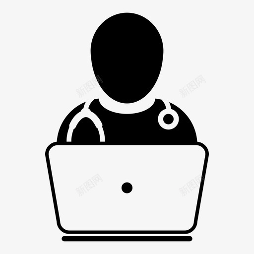 医生聊天咨询图标svg_新图网 https://ixintu.com 医生 医疗 医疗矢量图标 咨询 在线 用户 聊天