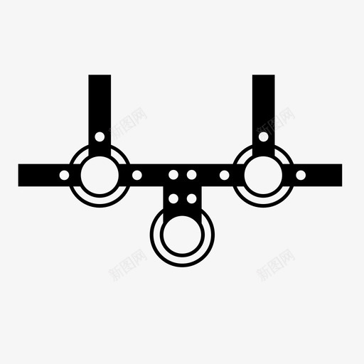 男式bdsm马具恋物癖皮革图标svg_新图网 https://ixintu.com 内衣 性玩具 恋物癖 男式bdsm马具 皮革