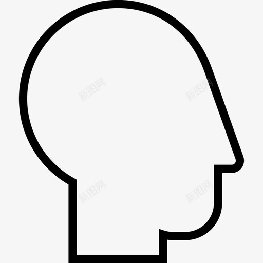 侧面轮廓图标svg_新图网 https://ixintu.com 侧面轮廓