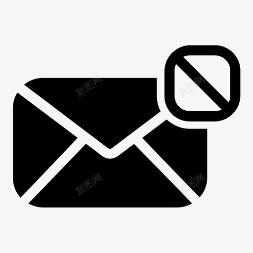 留言板方块电子邮件图标svg_新图网 https://ixintu.com 信封 方块 电子邮件 留言板 线性方形填充