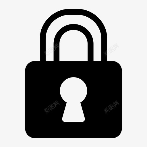 挂锁钥匙安全图标svg_新图网 https://ixintu.com 安全 开锁 挂锁 钥匙