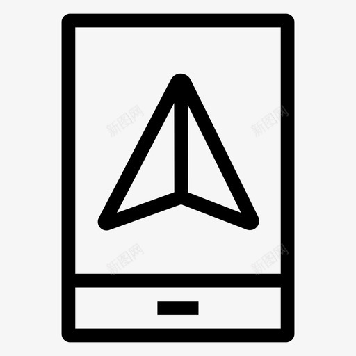 移动gps方向位置图标svg_新图网 https://ixintu.com 位置 地图和导航线图标 导航 指针 方向 移动gps