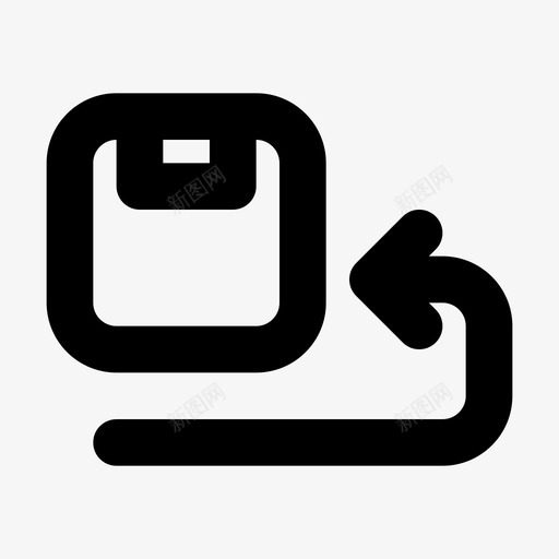 退货送货物流图标svg_新图网 https://ixintu.com 物料图标服务质量 物流 退货 送货
