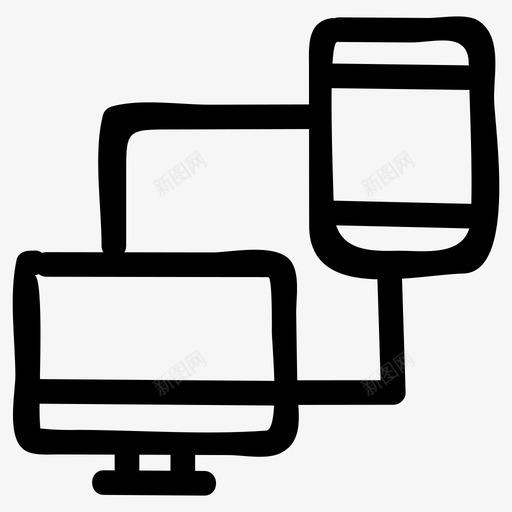wificonnectconnected图标svg_新图网 https://ixintu.com connect connected connectivity internet wifi 无线 网络通信手绘