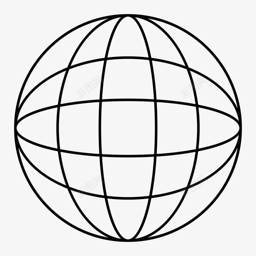 球语言世界图标svg_新图网 https://ixintu.com 世界 四极球 球 语言