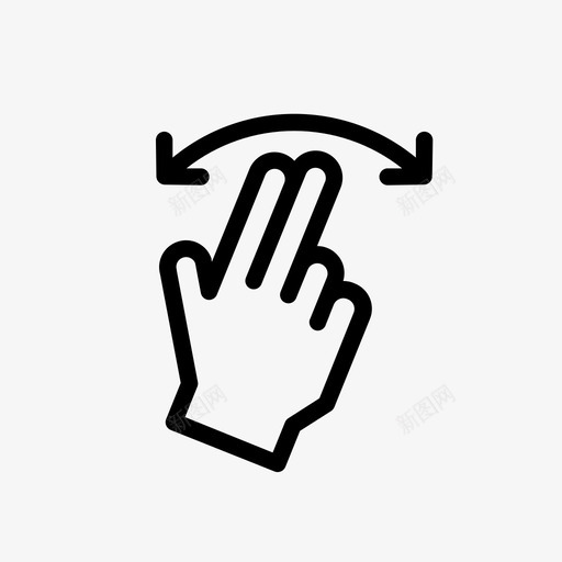 滑动光标数字图标svg_新图网 https://ixintu.com 光标 幻灯片 手 手指 数字 滑动