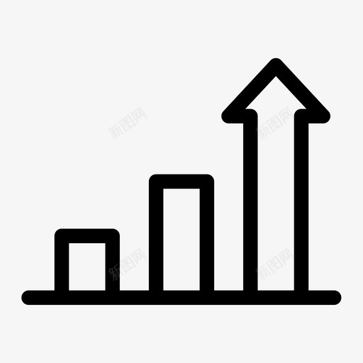 条形图向上条形图商业模式图标svg_新图网 https://ixintu.com 商业元素 商业模式 增长 条形图 条形图向上 趋势