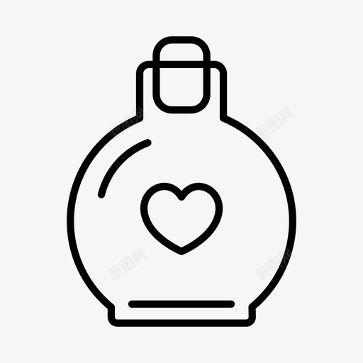 爱情药剂仰慕者瓶子图标svg_新图网 https://ixintu.com 仰慕者 婚礼 情人节 爱情药剂 瓶子