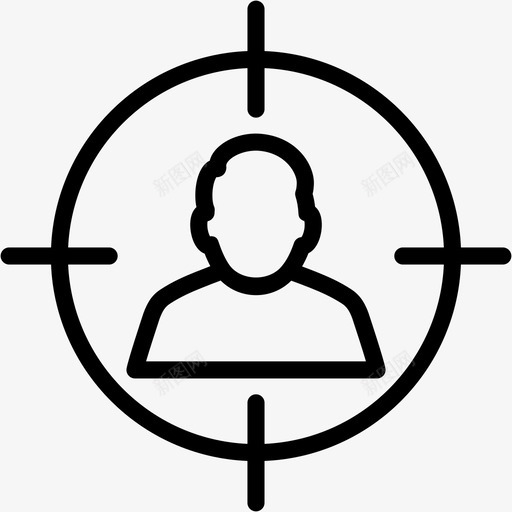 用户目标男性个人资料图标svg_新图网 https://ixintu.com 个人资料 用户4 用户目标 男性