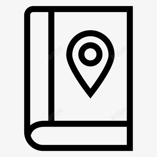 书籍方向gps图标svg_新图网 https://ixintu.com gps 书籍 地图和导航线图标 导航 指针 方向