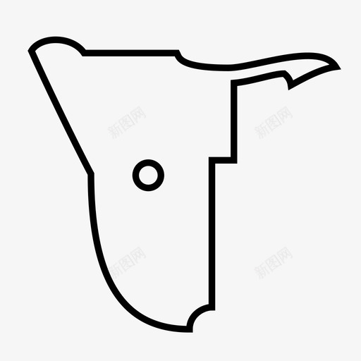 纳米比亚非洲国家图标svg_新图网 https://ixintu.com 国家 地图 旅游 纳米比亚 非洲 风格化地图