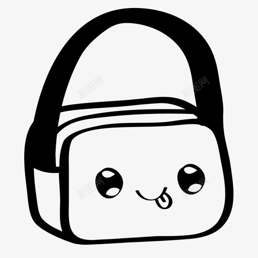 午餐袋盒子休息图标svg_新图网 https://ixintu.com 休息 午餐袋 可爱 学校 学校用品涂鸦 盒子