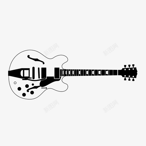 GibsonEs335BigsbyGibsones335bigsbyGuitar图标svg_新图网 https://ixintu.com GibsonEs335Bigsby Gibsones335bigsby Guitar Tremolo guitars vibrato whammy